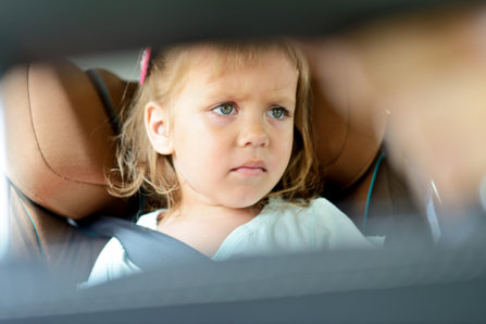 upset child left in a car