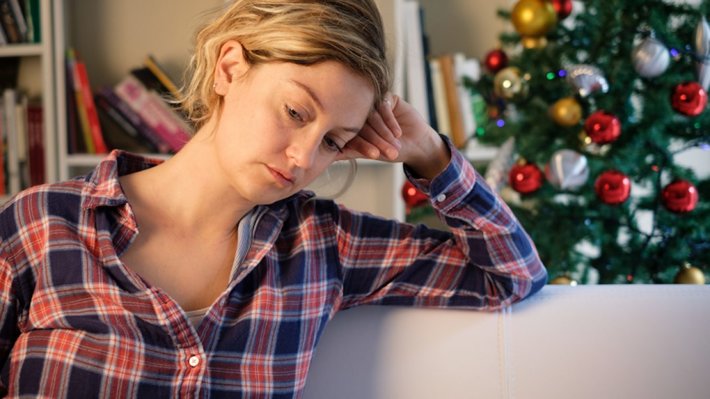 A woman is thinking about rehab during holidays